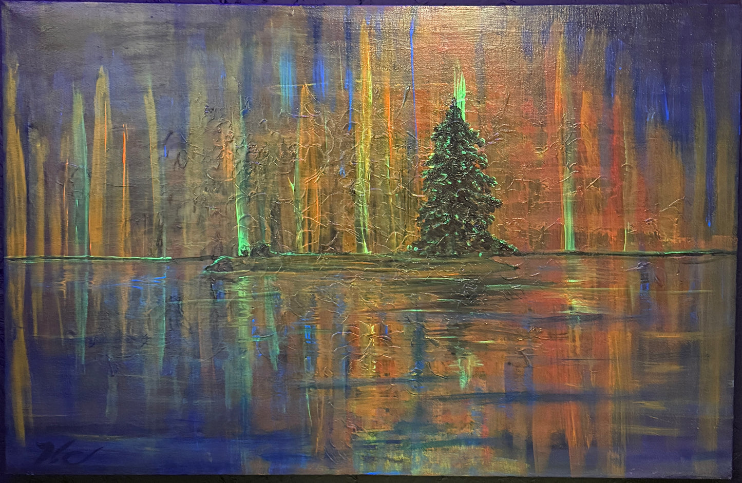 Is it Fall or Christmas? A black light reveal.