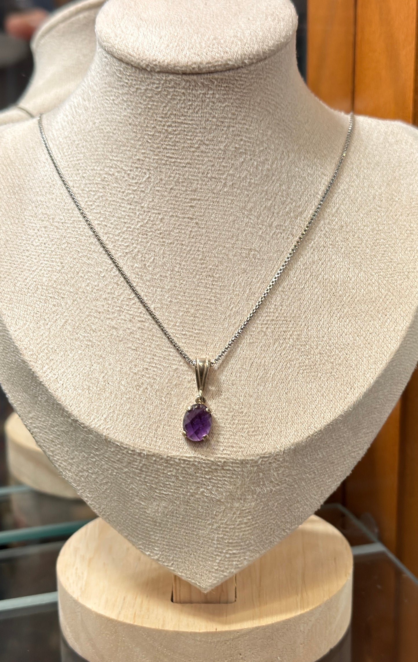 Rose cut Amethyst Necklace