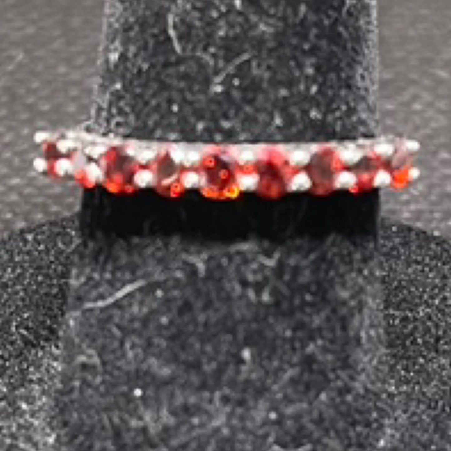Ring, Garnet anniversary band, size 6
