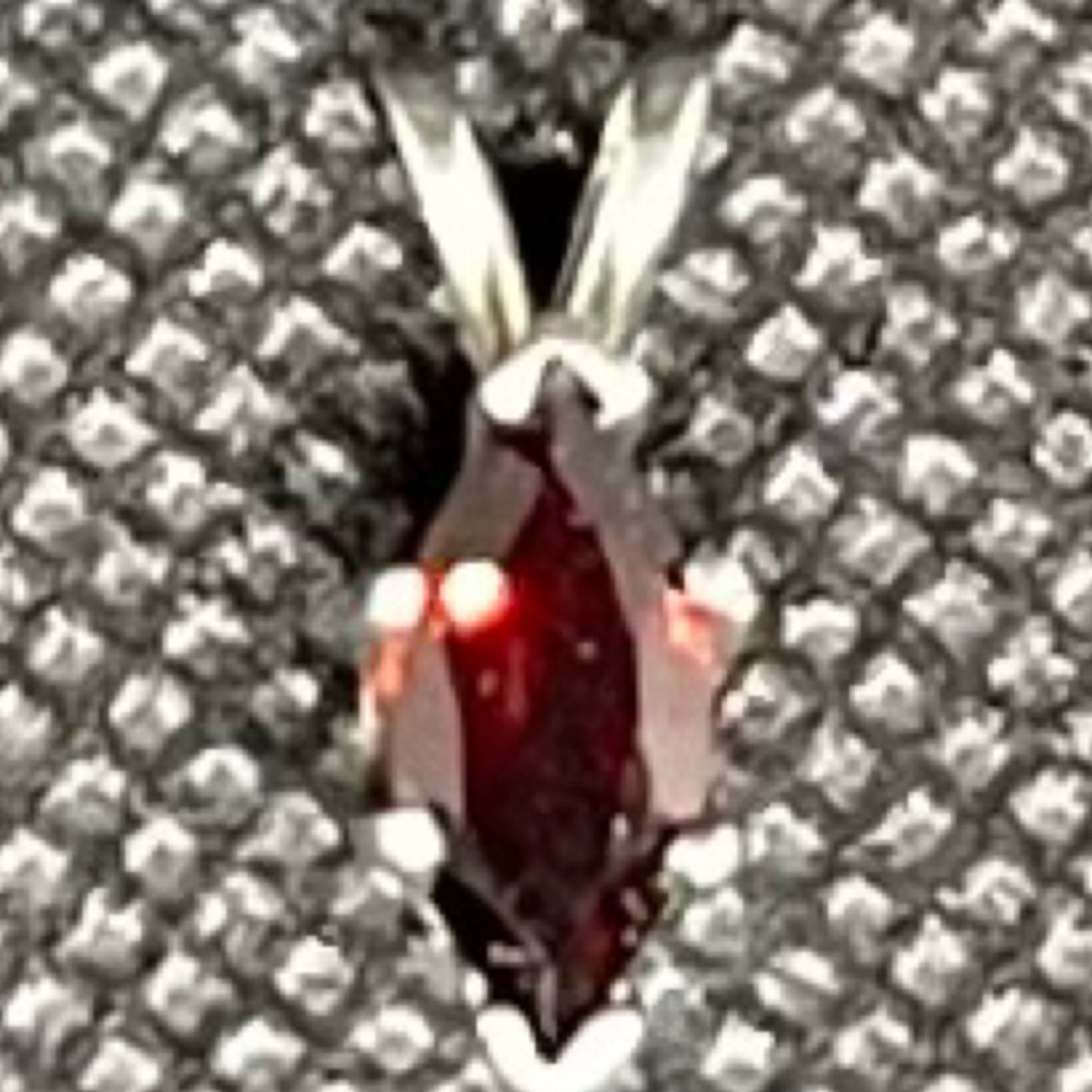 Pendant, Garnet, marquis cut 8mm x 4mm