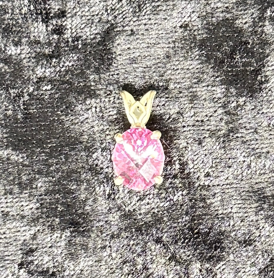 Pendant, Pink Topaz