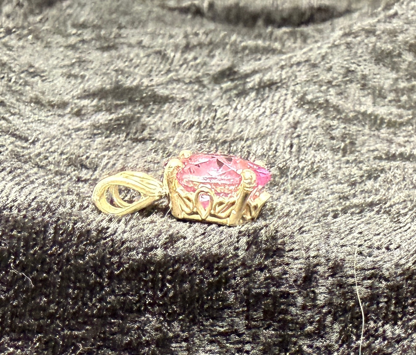 Pendant, Pink Topaz