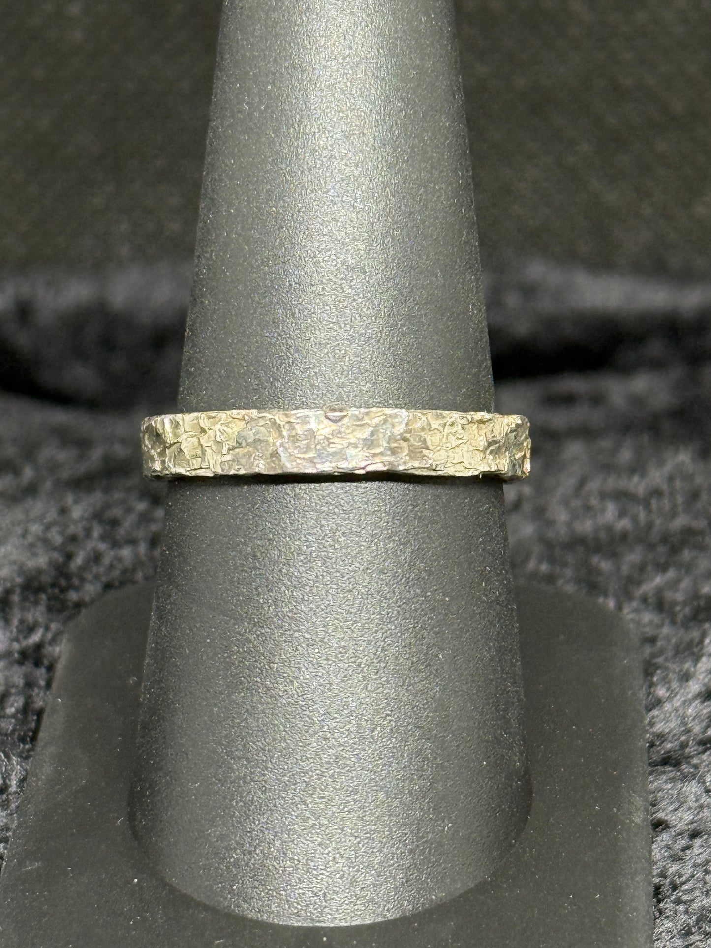 Ring, textured sterling silver band