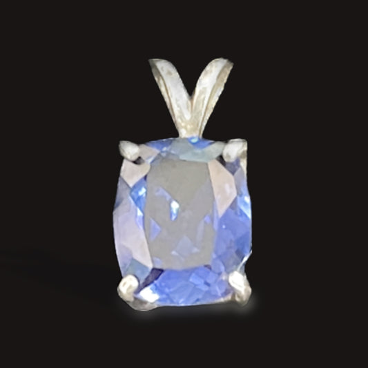 Pendant, Blue Sapphire, lab created