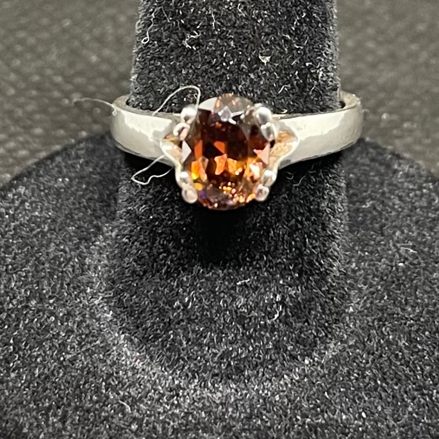 Ring, brown zircon, size 6 1/2