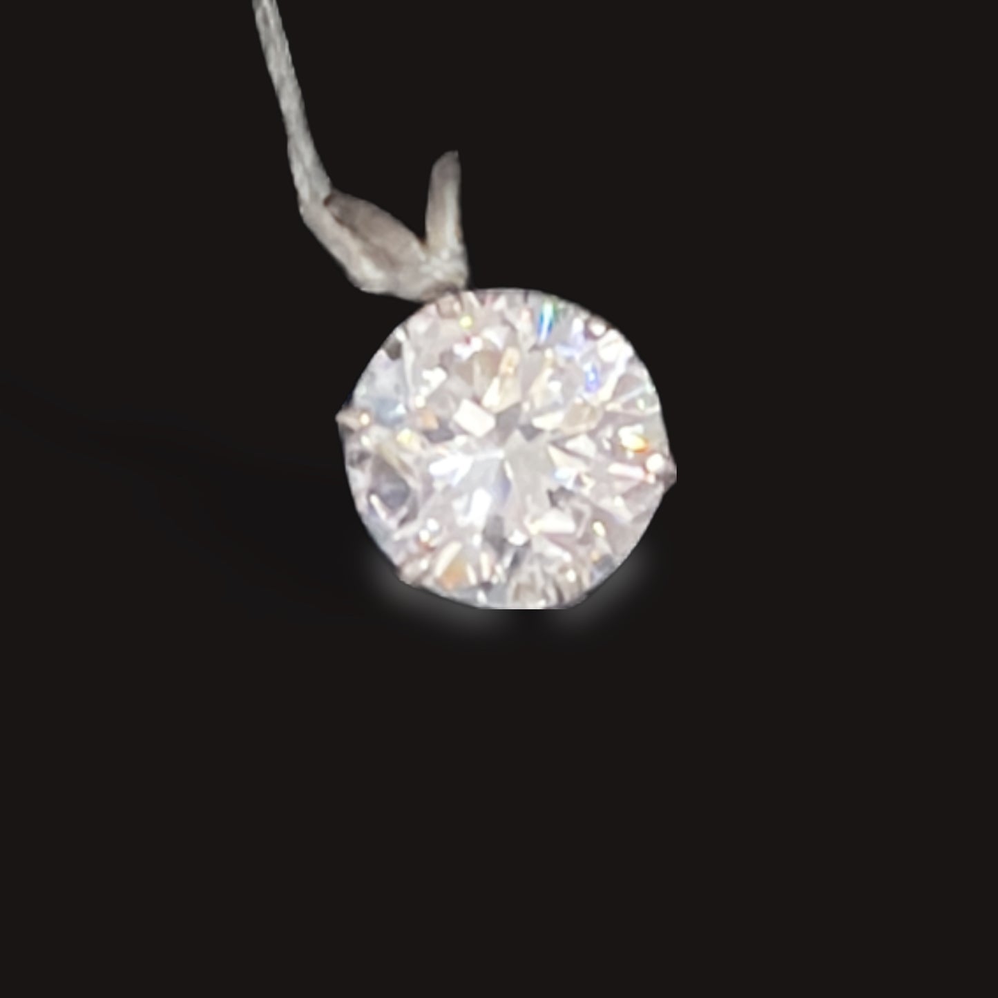 Pendant, Cubic Zirconia, clear
