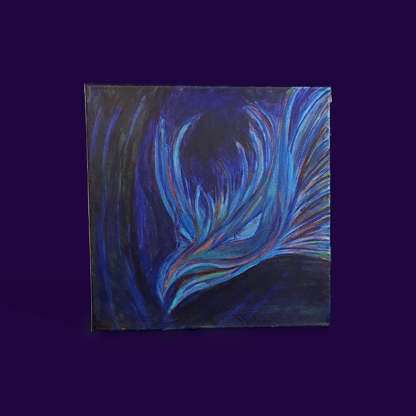 Bird, acrylic on canvas 8” x 8”