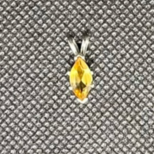 Pendant, Citrine Marquis 6mm x 10mm