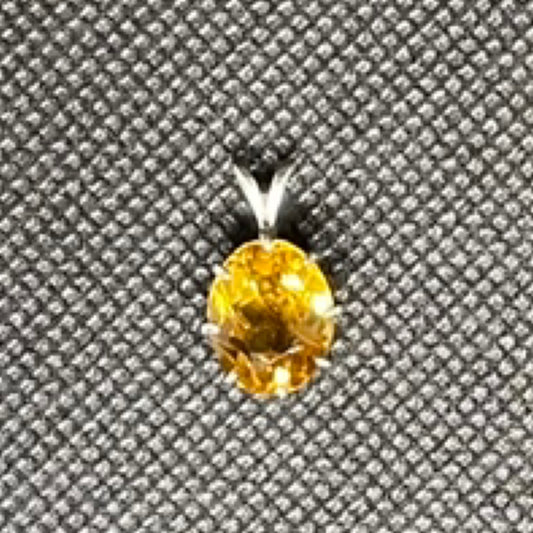 Pendant, Citrine oval